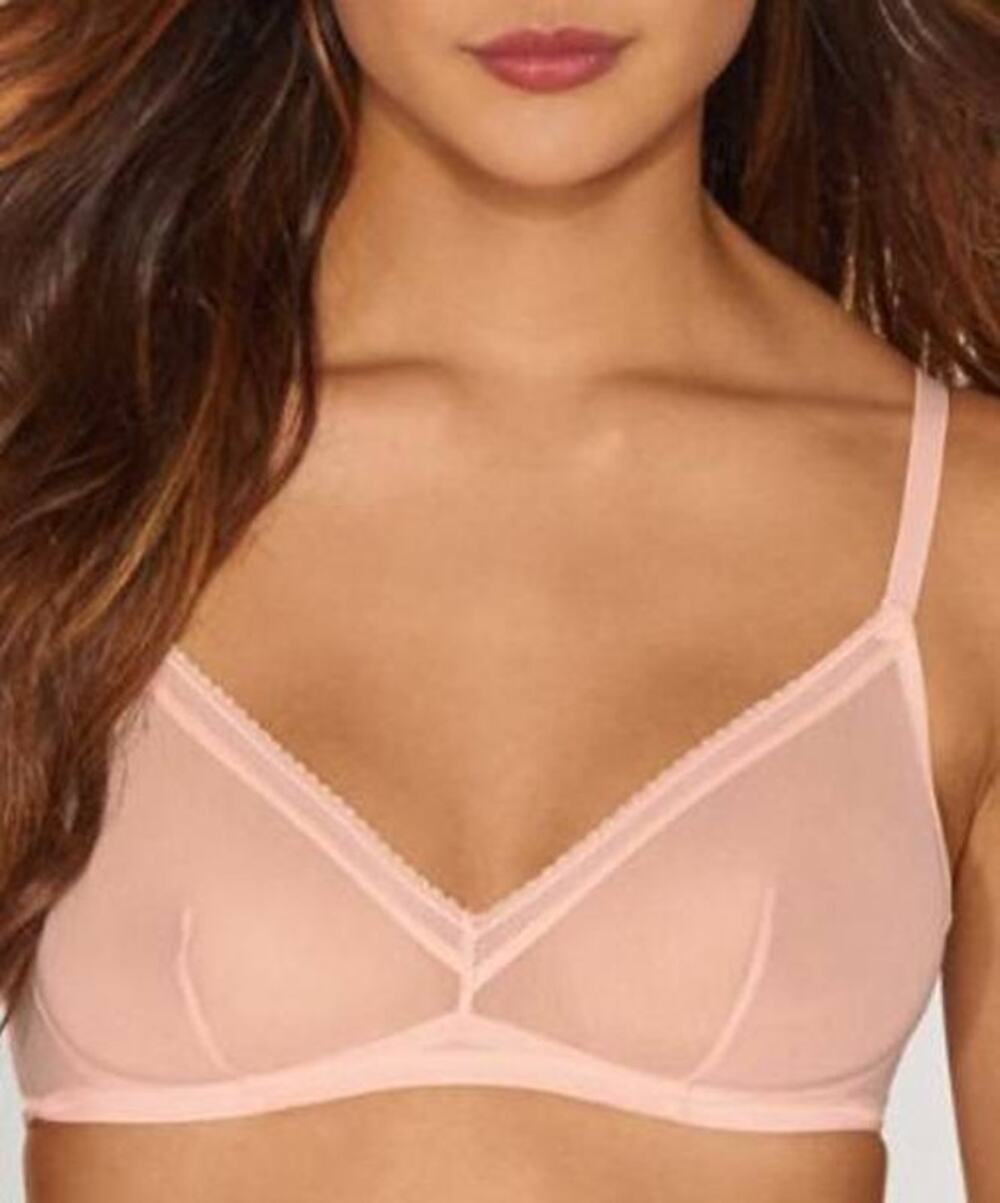 On Gossamer Sheer Mesh Bralette Blush Pink XS NWT Coquette Balletcore Boudoir